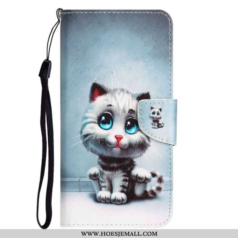 Folio-hoesje voor Samsung Galaxy S23 Plus 5G Met Ketting Alleen Stringkatten