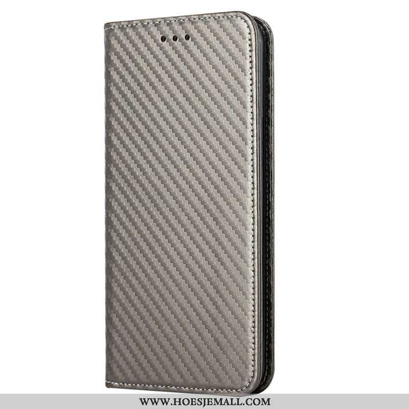 Bescherming Hoesje voor Samsung Galaxy S23 Plus 5G Met Ketting Folio-hoesje Stijl Van Koolstofvezel 