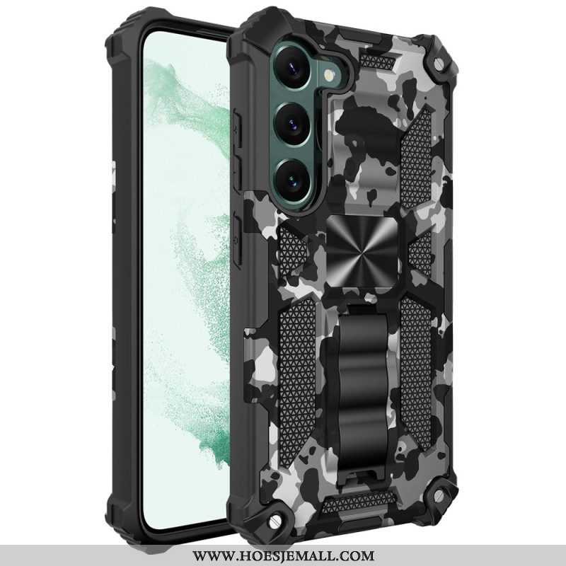 Telefoonhoesje voor Samsung Galaxy S23 Plus 5G Camouflage Verwijderbare Ondersteuning