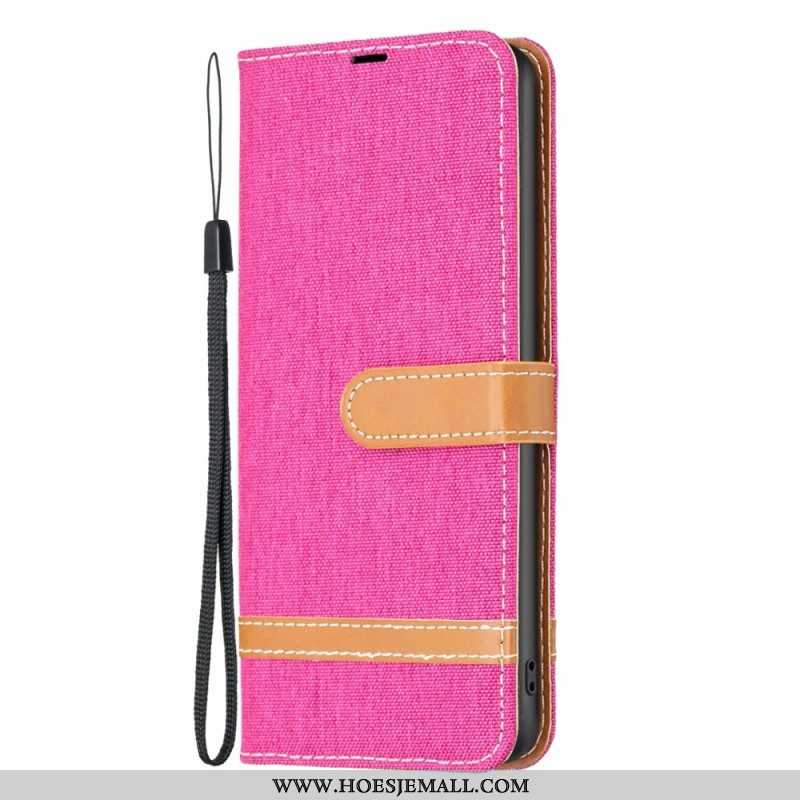 Folio-hoesje voor Samsung Galaxy S23 Ultra 5G Doek En Koord