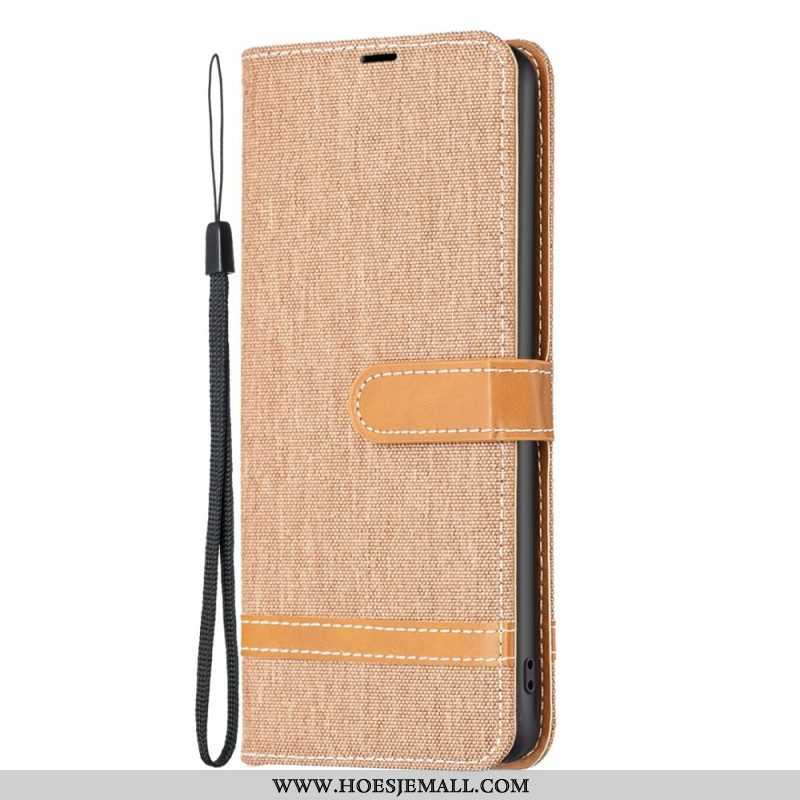 Folio-hoesje voor Samsung Galaxy S23 Ultra 5G Doek En Koord