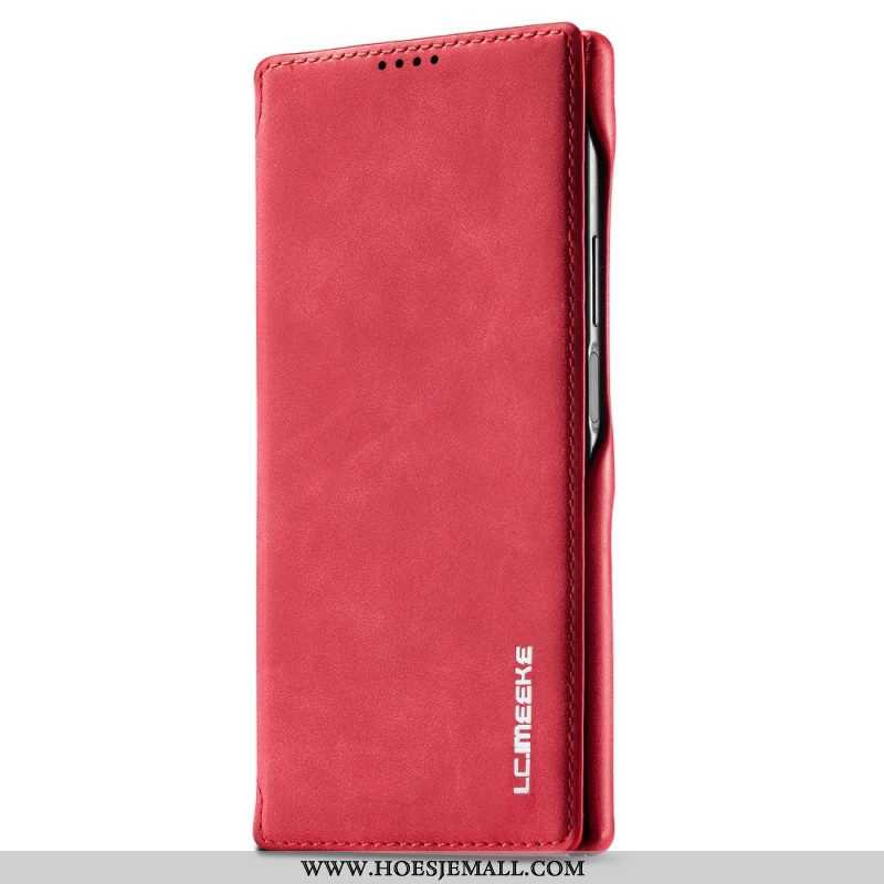 Bescherming Hoesje voor Samsung Galaxy S23 Ultra 5G Folio-hoesje Ledereffect Lc.imeeke Ledereffect