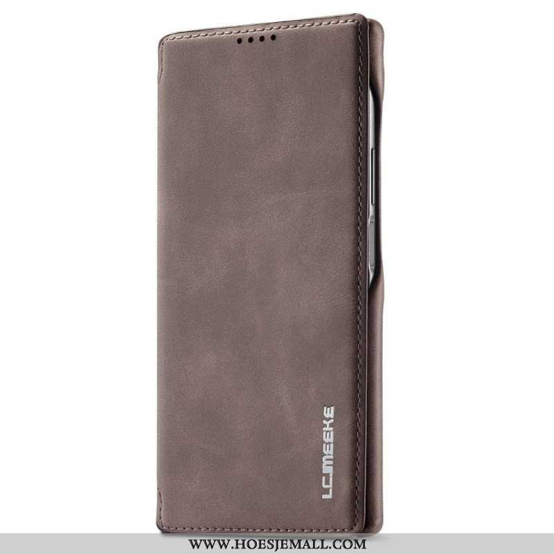 Bescherming Hoesje voor Samsung Galaxy S23 Ultra 5G Folio-hoesje Ledereffect Lc.imeeke Ledereffect