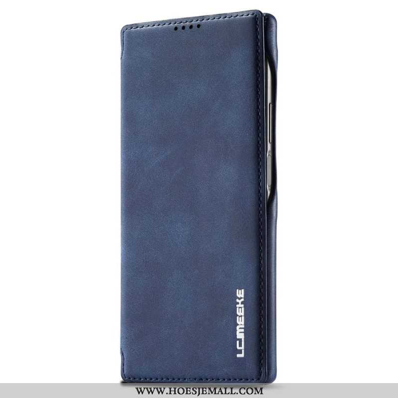 Bescherming Hoesje voor Samsung Galaxy S23 Ultra 5G Folio-hoesje Ledereffect Lc.imeeke Ledereffect