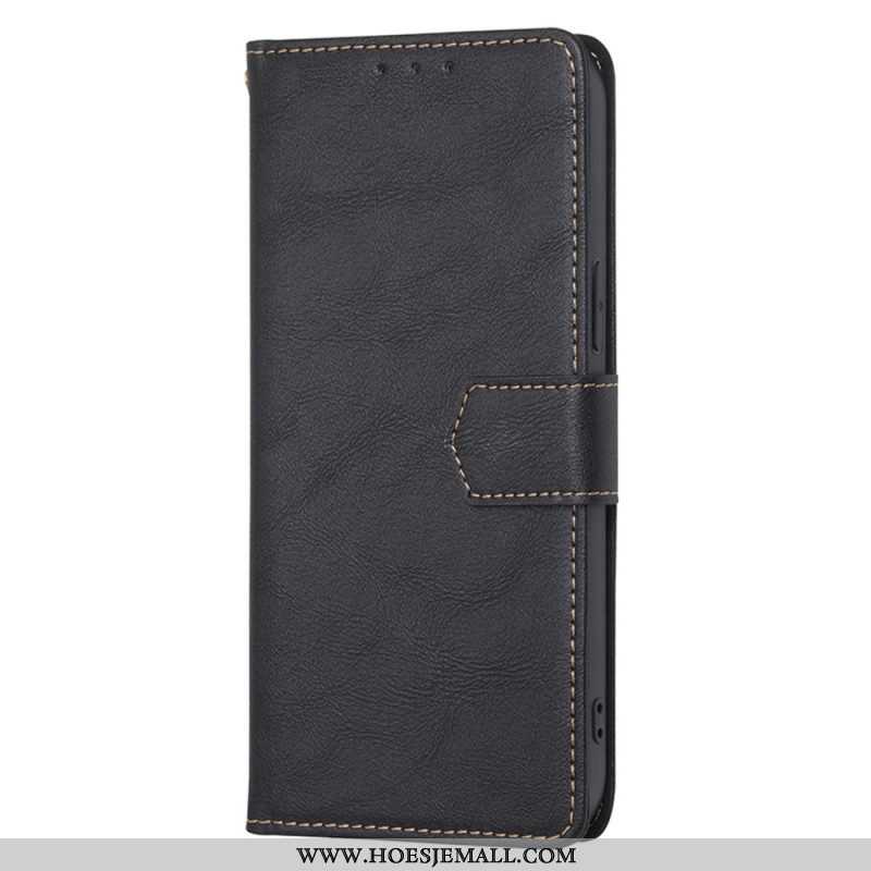 Folio-hoesje voor Samsung Galaxy S23 Ultra 5G Rfid In Vintage Lederen Stijl