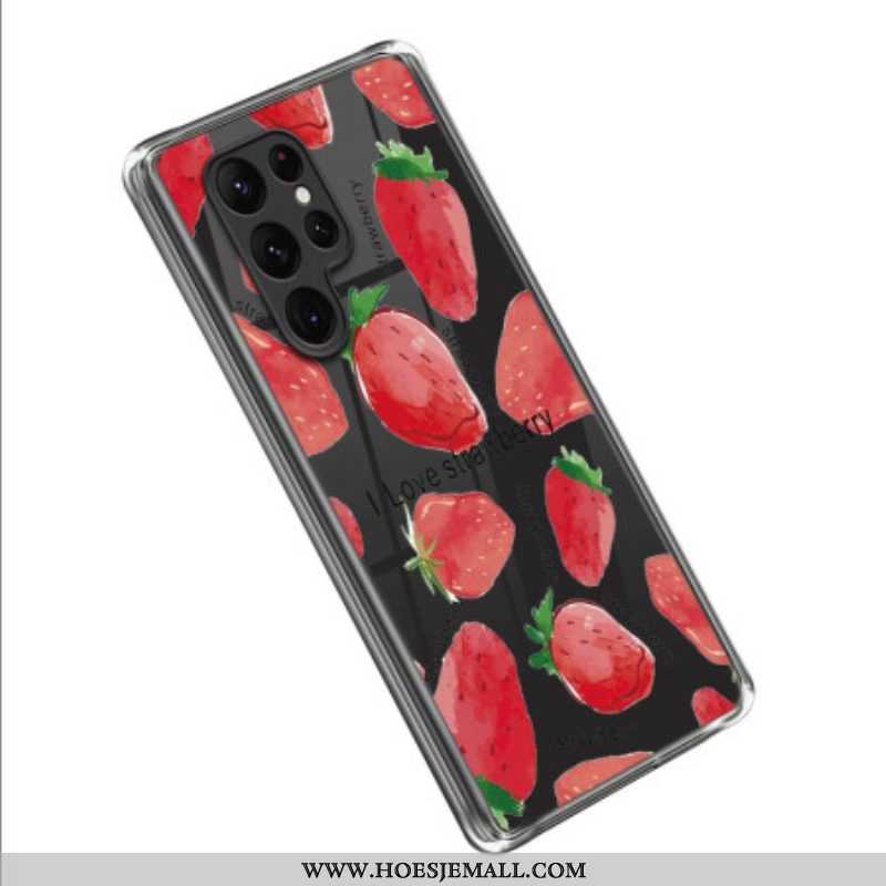 Hoesje voor Samsung Galaxy S23 Ultra 5G Aardbeien