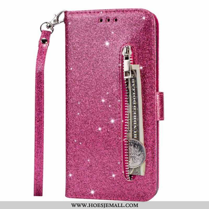 Flip Case voor Samsung Galaxy S23 Ultra 5G Glitter Portemonnee