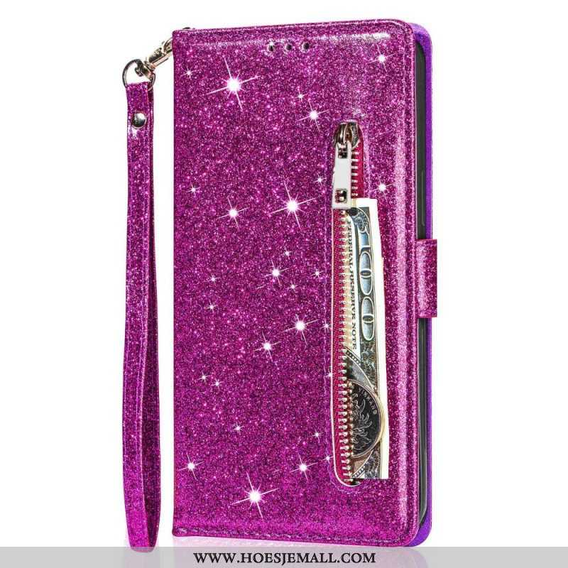 Flip Case voor Samsung Galaxy S23 Ultra 5G Glitter Portemonnee