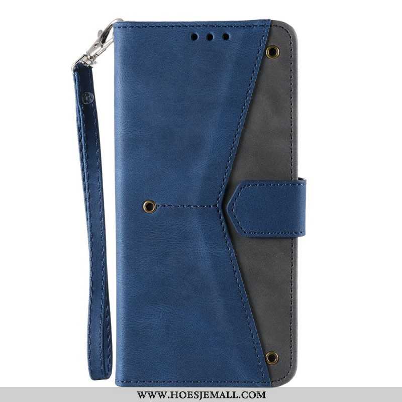 Folio-hoesje voor Samsung Galaxy S23 Ultra 5G Skin-touch-naden