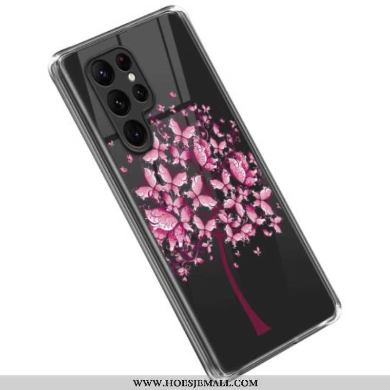 Hoesje voor Samsung Galaxy S23 Ultra 5G Roze Boom