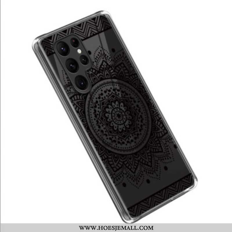 Hoesje voor Samsung Galaxy S23 Ultra 5G Zwarte Mandala