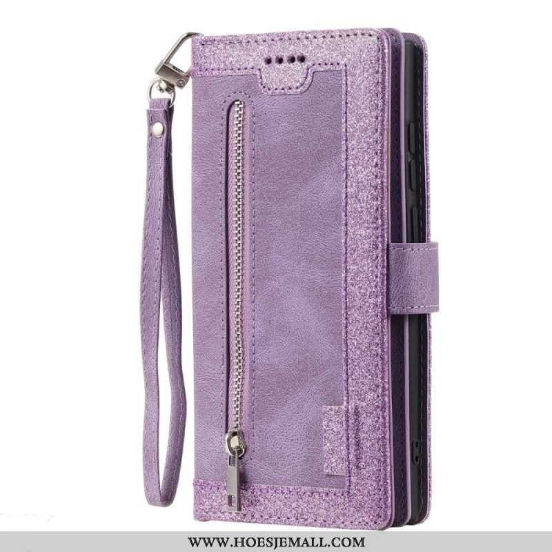 Leren Hoesje voor Samsung Galaxy S23 Ultra 5G Portemonnee Leren Portemonnee & Lanyard