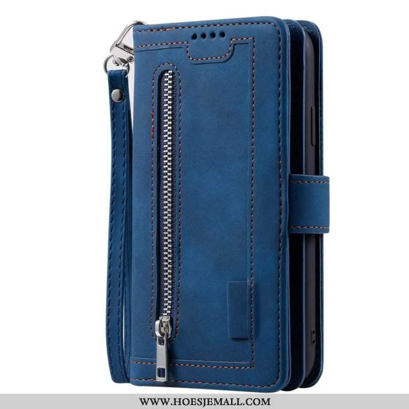 Leren Hoesje voor Samsung Galaxy S23 Ultra 5G Portemonnee Leren Portemonnee & Lanyard