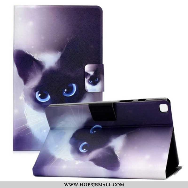 Folio-hoesje voor Samsung Galaxy Tab A7 Lite Blauwe Ogen Kat