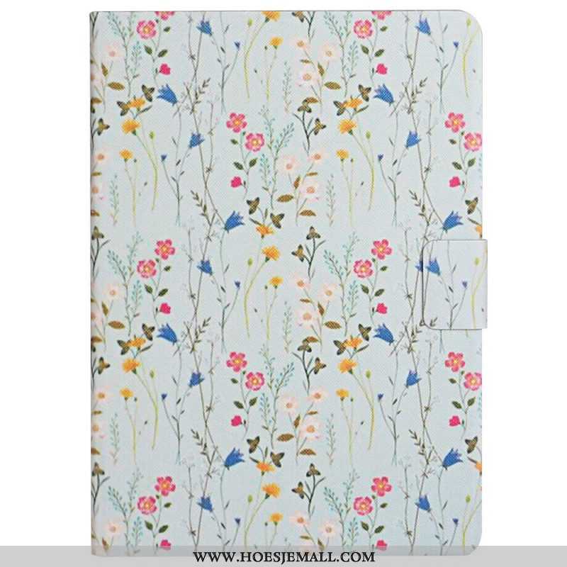 Leren Hoesje voor Samsung Galaxy Tab A8 (2021) Bloemen Bloemen Bloemen