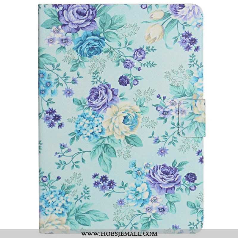 Leren Hoesje voor Samsung Galaxy Tab A8 (2021) Bloemen Bloemen Bloemen