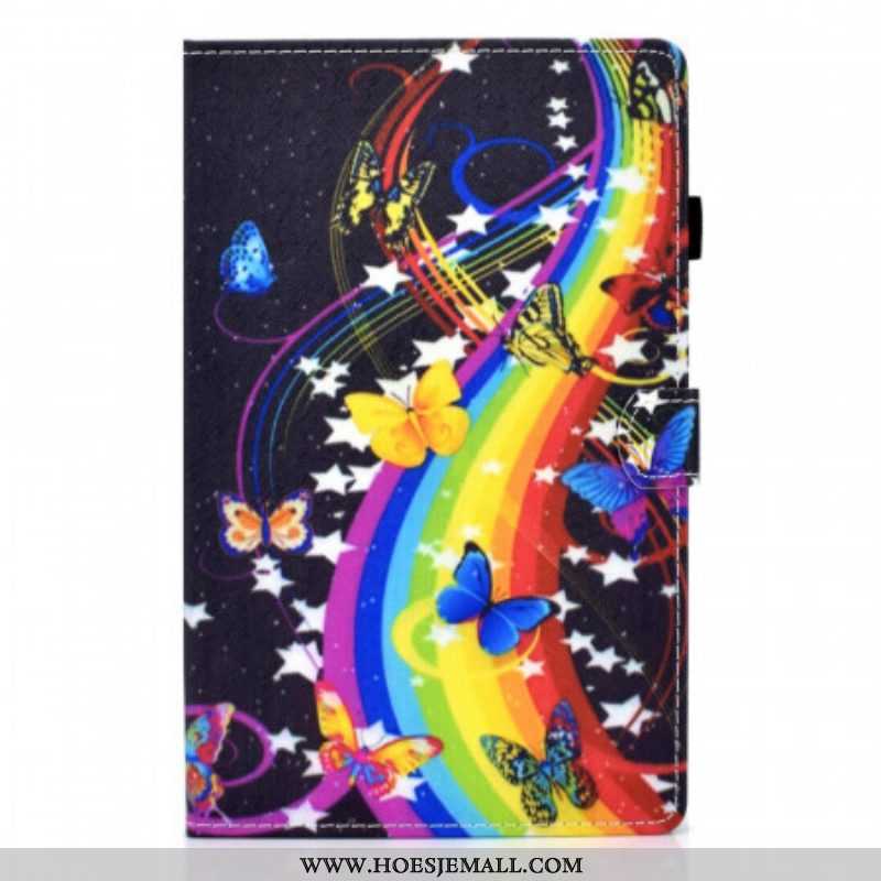 Folio-hoesje voor Samsung Galaxy Tab A8 (2021) Regenboog Vlinders