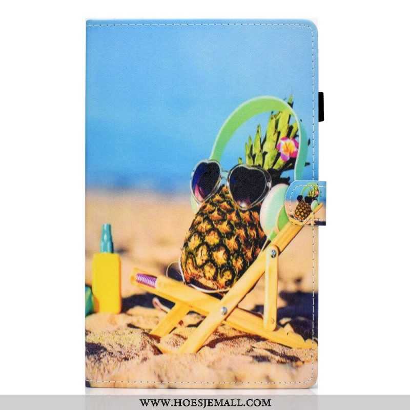 Leren Hoesje voor Samsung Galaxy Tab A8 (2021) Leuk Strand