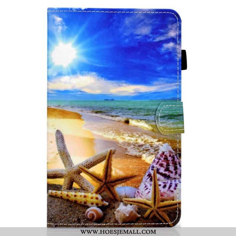 Leren Hoesje voor Samsung Galaxy Tab A8 (2021) Leuk Strand