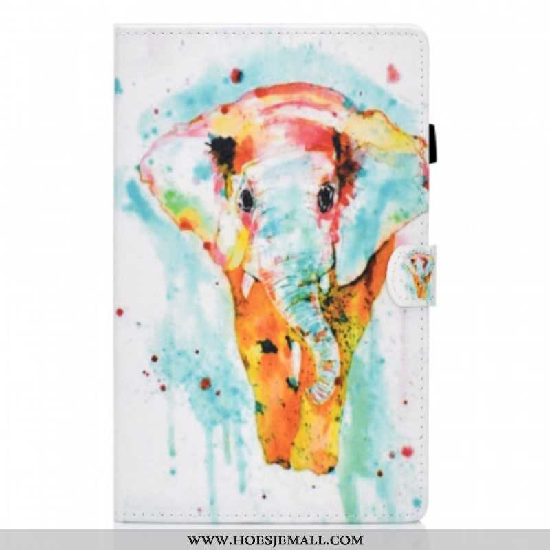 Folio-hoesje voor Samsung Galaxy Tab A8 (2021) Aquarel Olifant