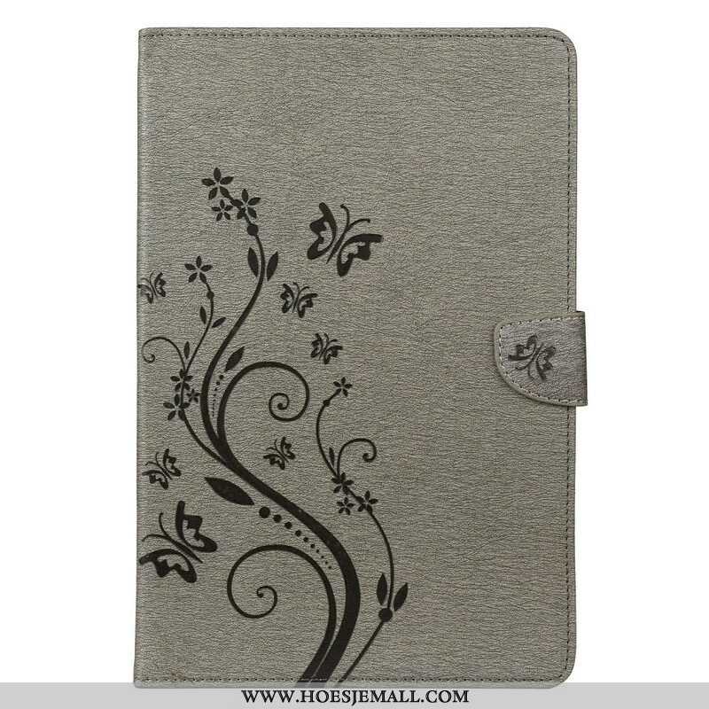 Folio-hoesje voor Samsung Galaxy Tab S8 / Tab S7 Bloemen Vlinders