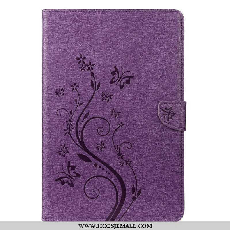 Folio-hoesje voor Samsung Galaxy Tab S8 / Tab S7 Bloemen Vlinders