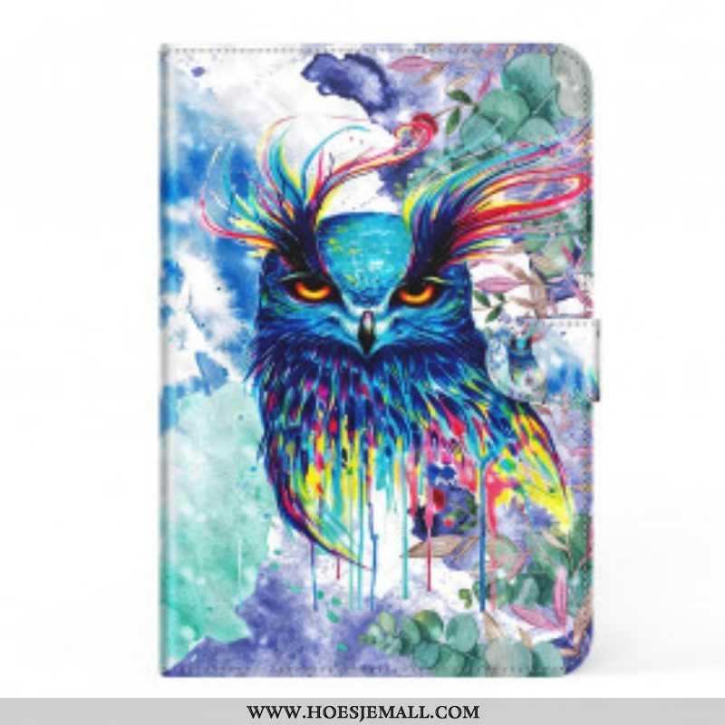 Folio-hoesje voor Samsung Galaxy Tab S8 / Tab S7 Faux Lederen Uil