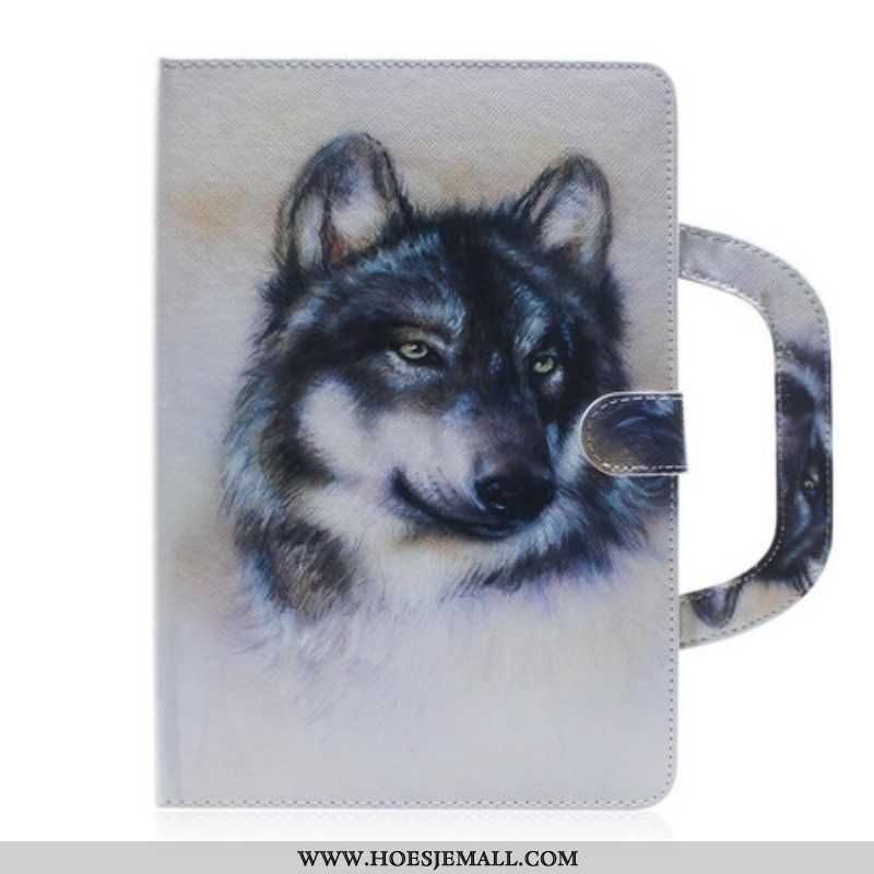 Folio-hoesje voor Samsung Galaxy Tab S8 / Tab S7 Wolf Met Handvat