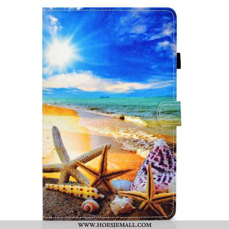 Folio-hoesje voor Samsung Galaxy Tab S8 / Tab S7 Leuk Strand