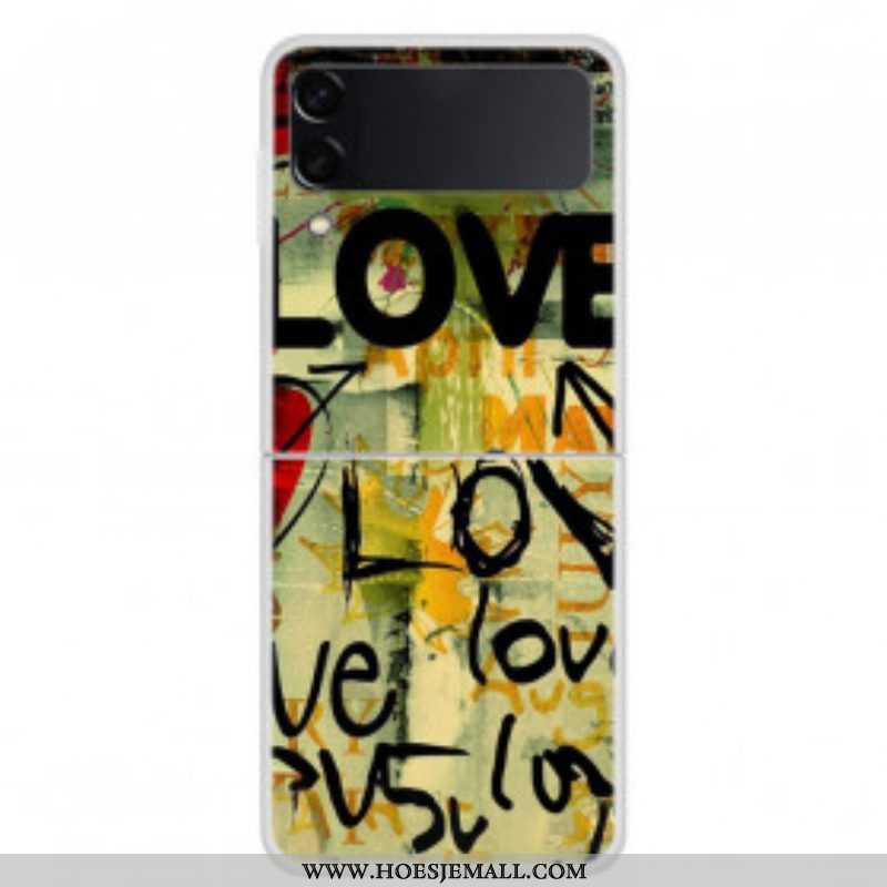 Hoesje voor Samsung Galaxy Z Flip 3 5G Folio-hoesje Liefde En Liefde
