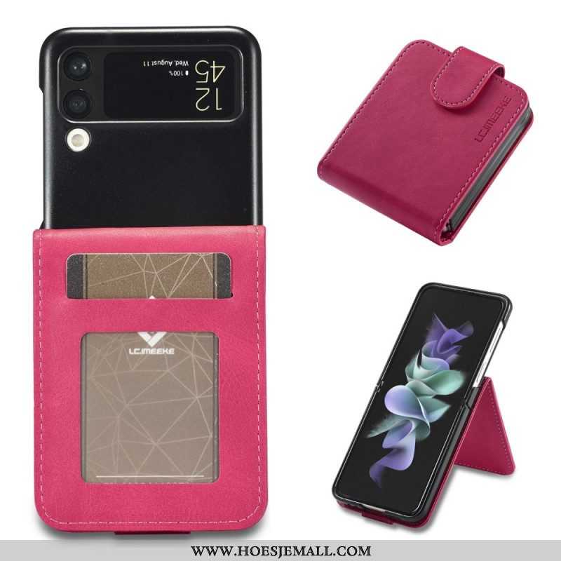 Case voor Samsung Galaxy Z Flip 3 5G Folio-hoesje Kaarthouder En Sluiting Lc.imeeke