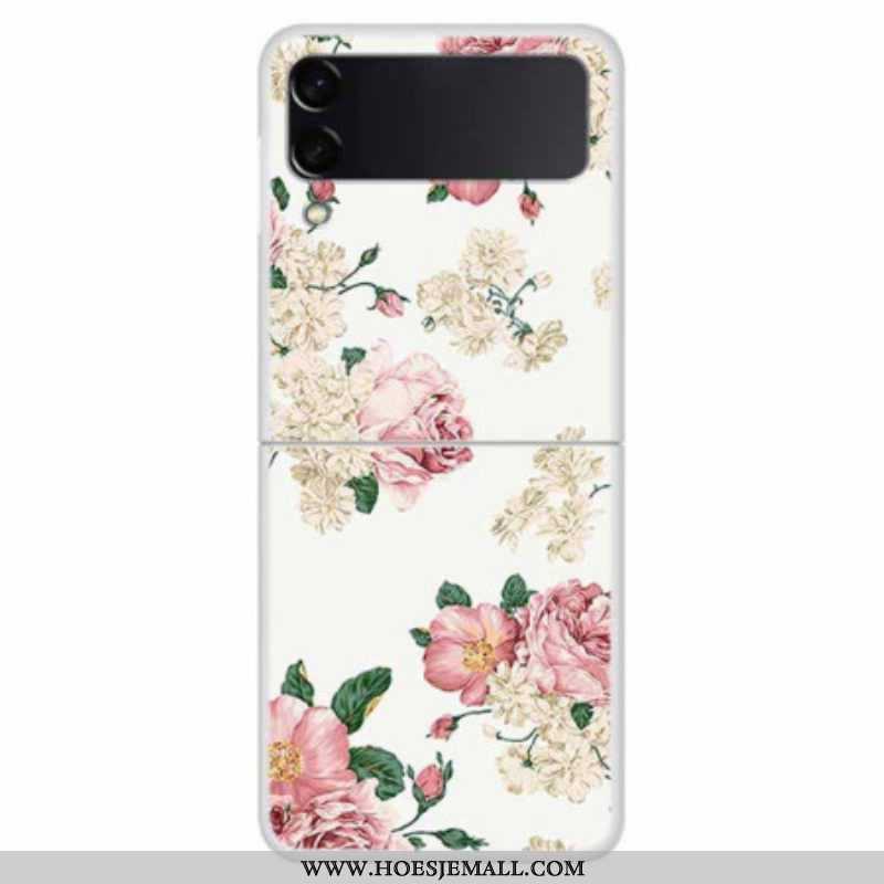 Telefoonhoesje voor Samsung Galaxy Z Flip 4 Folio-hoesje Vrijheid Bloemen