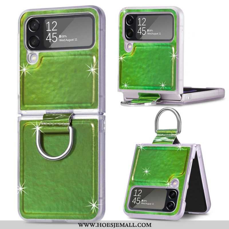 Hoesje voor Samsung Galaxy Z Flip 4 Folio-hoesje Elektrische Kleuren En Ring