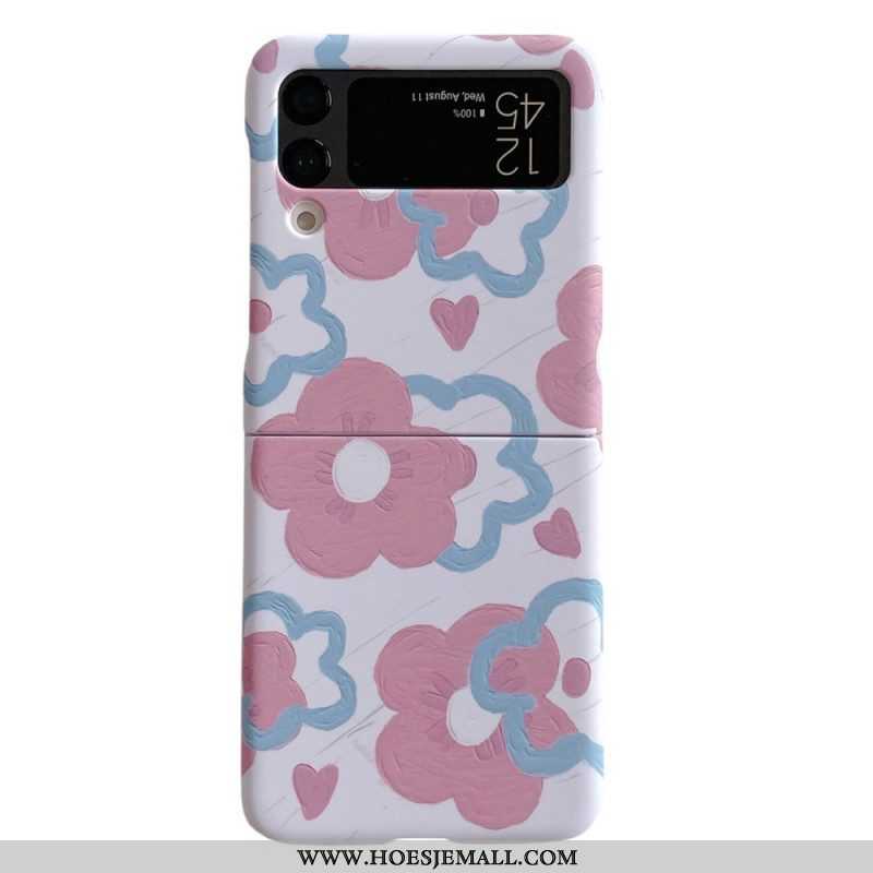 Hoesje voor Samsung Galaxy Z Flip 4 Folio-hoesje Mooie Bloemen