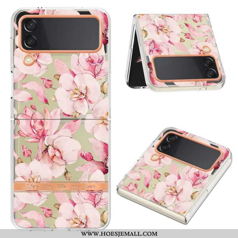 Hoesje voor Samsung Galaxy Z Flip 4 Folio-hoesje Bloemen