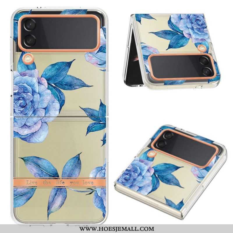 Hoesje voor Samsung Galaxy Z Flip 4 Folio-hoesje Bloemen