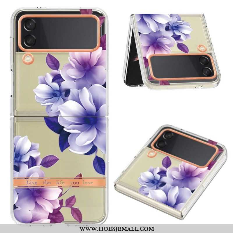 Hoesje voor Samsung Galaxy Z Flip 4 Folio-hoesje Bloemen