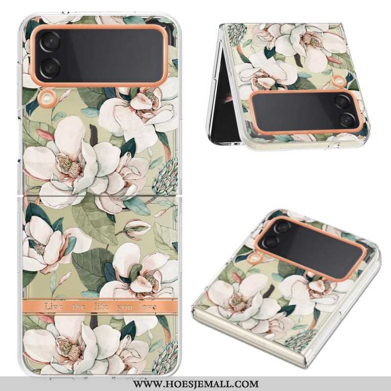 Hoesje voor Samsung Galaxy Z Flip 4 Folio-hoesje Bloemen