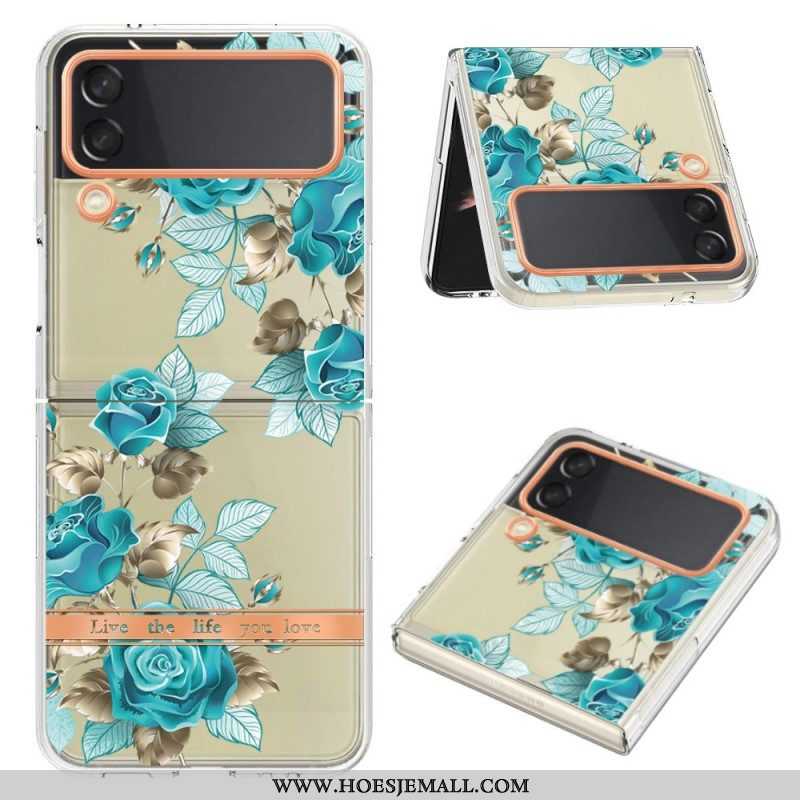 Hoesje voor Samsung Galaxy Z Flip 4 Folio-hoesje Bloemen