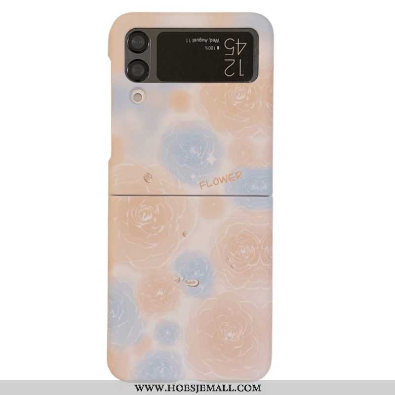 Hoesje voor Samsung Galaxy Z Flip 4 Folio-hoesje Bloemen Kunst