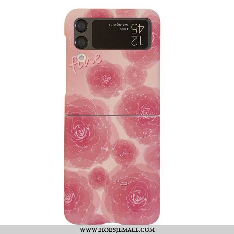 Hoesje voor Samsung Galaxy Z Flip 4 Folio-hoesje Bloemen Kunst