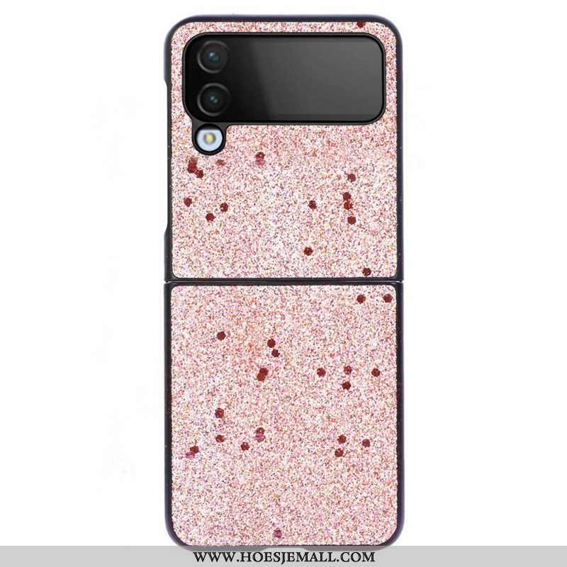 Hoesje voor Samsung Galaxy Z Flip 4 Folio-hoesje Glitter Huid