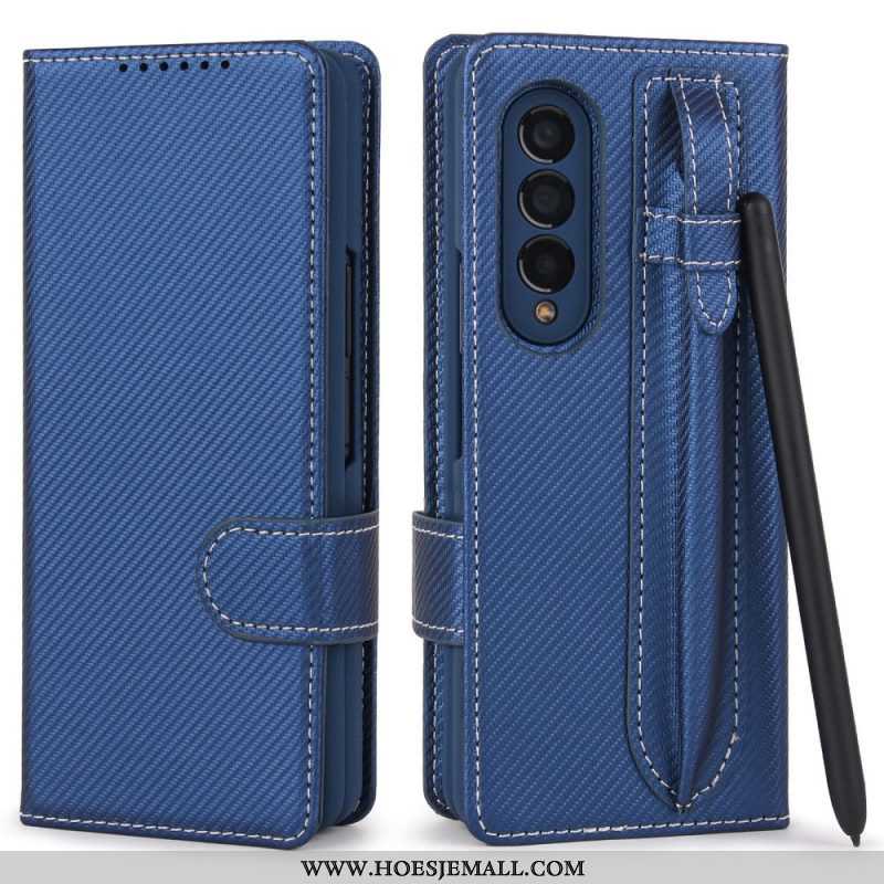 Hoesje Folio-hoesje voor Samsung Galaxy Z Fold 3 5G Afneembare Pennenhouder