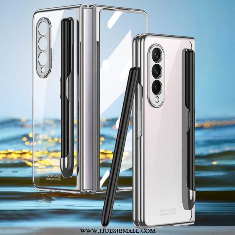 Hoesje voor Samsung Galaxy Z Fold 3 5G Transparant Met Gkk-stylushouder