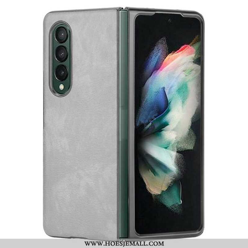 Hoesje voor Samsung Galaxy Z Fold 3 5G Litchi-leereffect