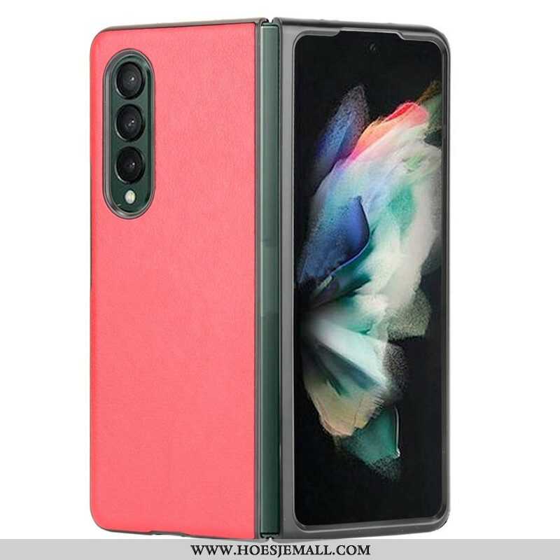 Hoesje voor Samsung Galaxy Z Fold 3 5G Litchi-leereffect