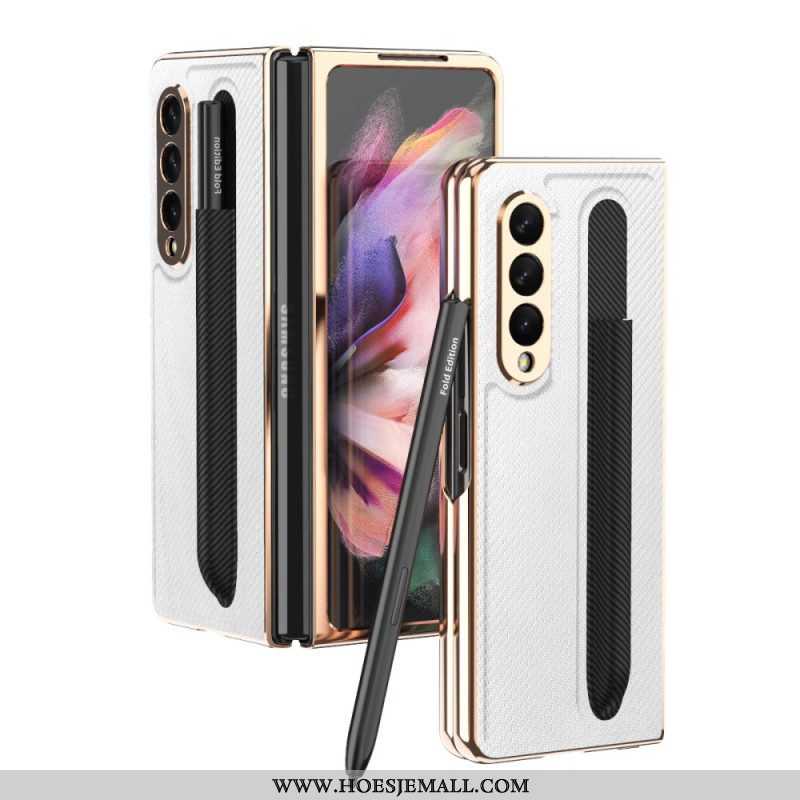 Telefoonhoesje voor Samsung Galaxy Z Fold 3 5G Bescherming Hoesje Schermbeschermer En Stylushouder