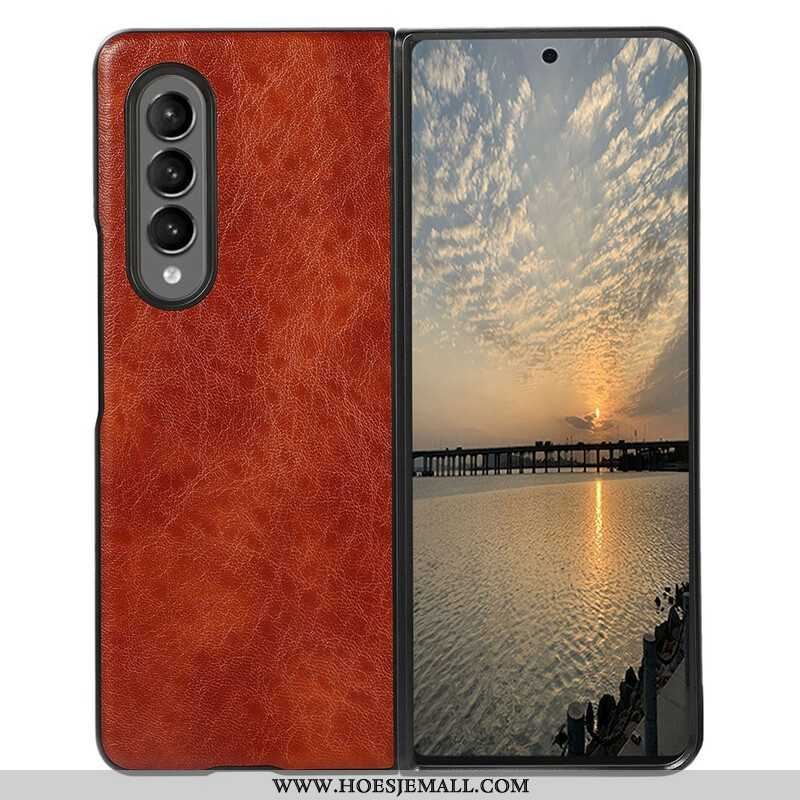 Hoesje voor Samsung Galaxy Z Fold 3 5G Getextureerd Kunstleer