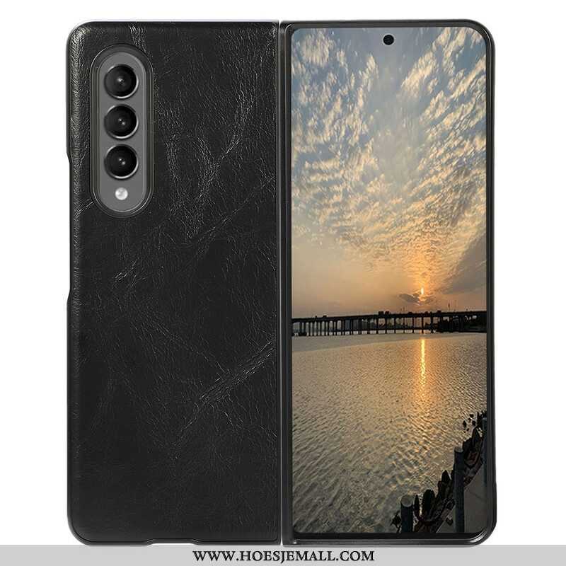 Hoesje voor Samsung Galaxy Z Fold 3 5G Premium Kunstleer