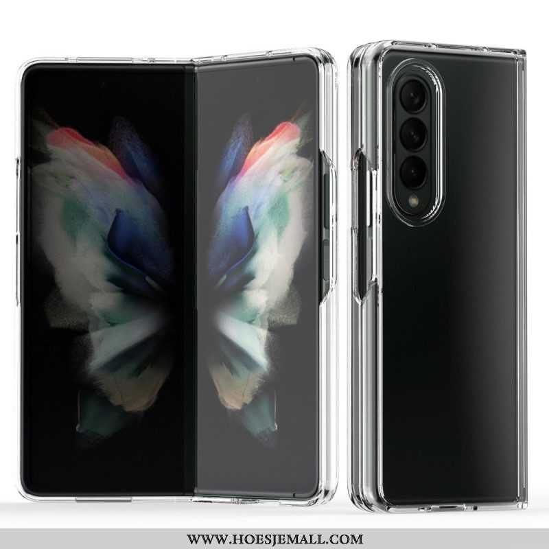 Hoesje voor Samsung Galaxy Z Fold 3 5G Transparant Gekleurde Randen